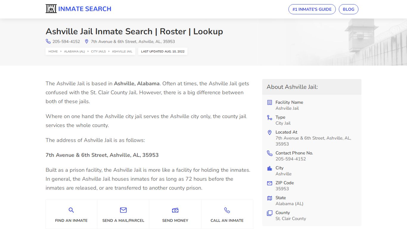 Ashville Jail Inmate Search | Roster | Lookup